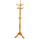 Tobacco Finish Coat Rack with Spinning Top